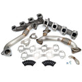 PPE High-Flow Exhaust Manifolds with Up-Pipes (California) — 2002-2004 GM Duramax 6.6L LB7