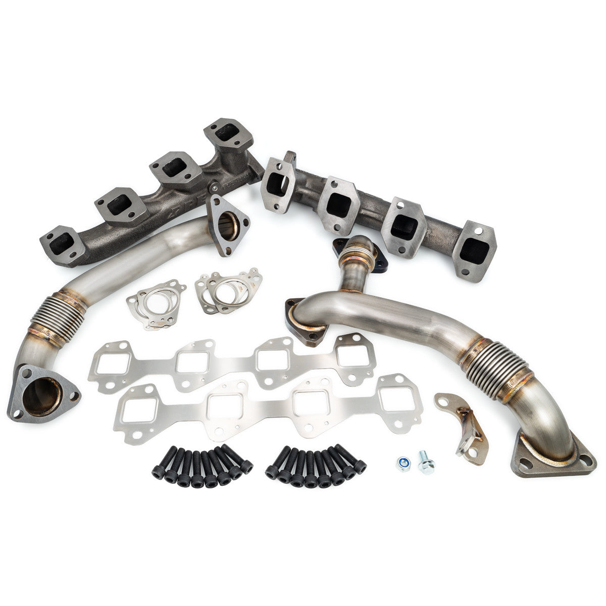 PPE High-Flow Exhaust Manifolds with Up-Pipes — 2006-2007 GM Duramax 6.6L LBZ