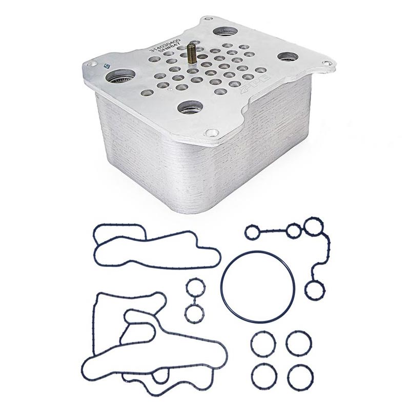 PPE Heavy-Duty Engine Oil Cooler with Viton Gasket Kit — 2008-2010 Ford 6.4L