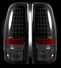 Recon LED Tail Lights 264173BK, Smoked Lens - Chevrolet Silverado / GMC Sierra 2500HD/3500HD (2001-2007 Classic)