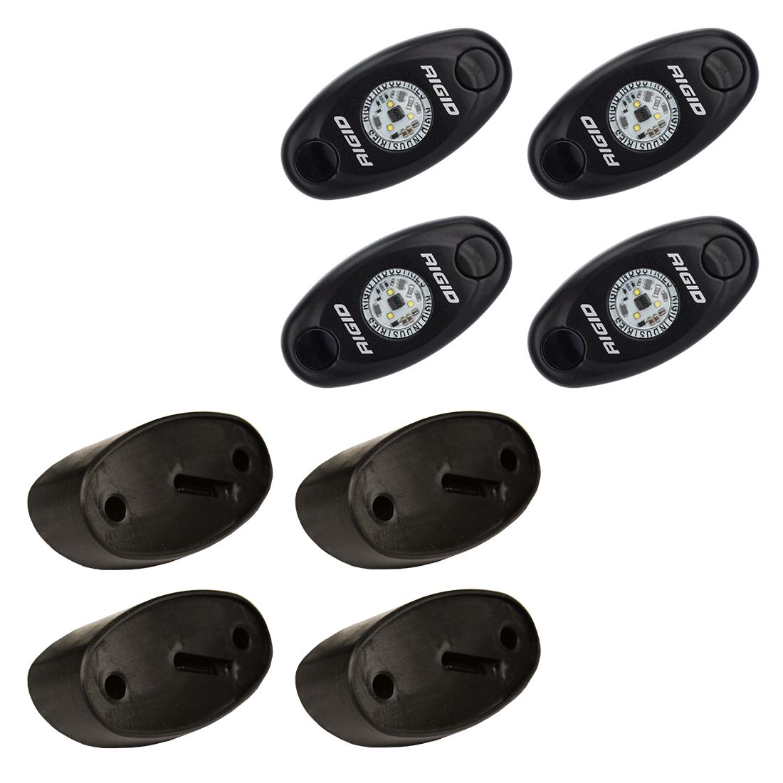 Rigid Industries LED Rock Light Kit - Amber, 4 Lights (400243)