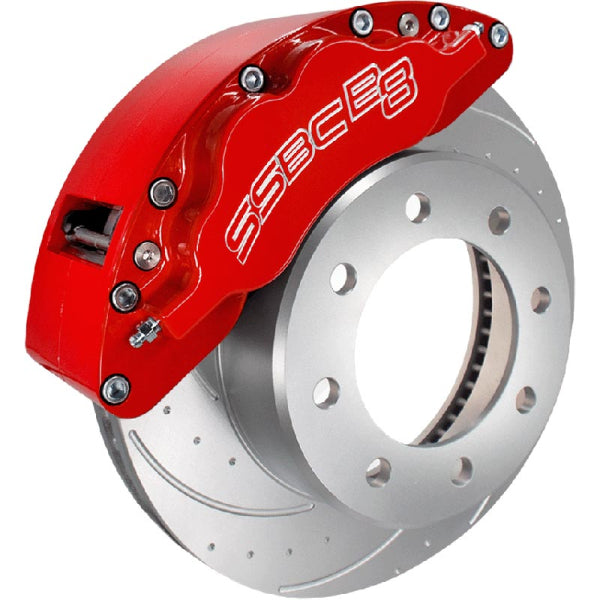 SSBC-USA B8 Barbarian Red Brake Caliper & Rotor Kit (Rear)