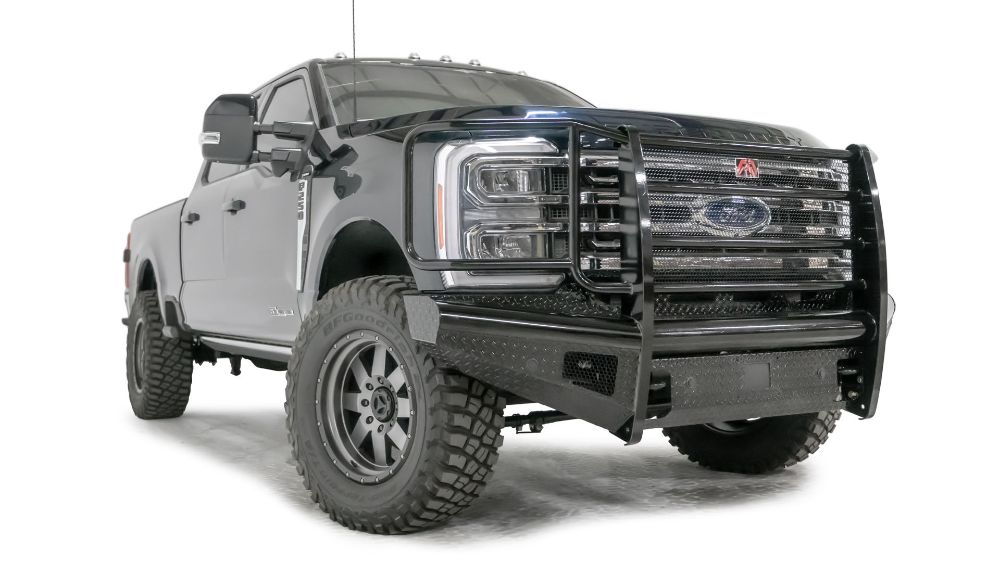 Fab Fours Elite Front Bumper w/ Full Grill Guard — 2023-2026 Ford F-250/F-550