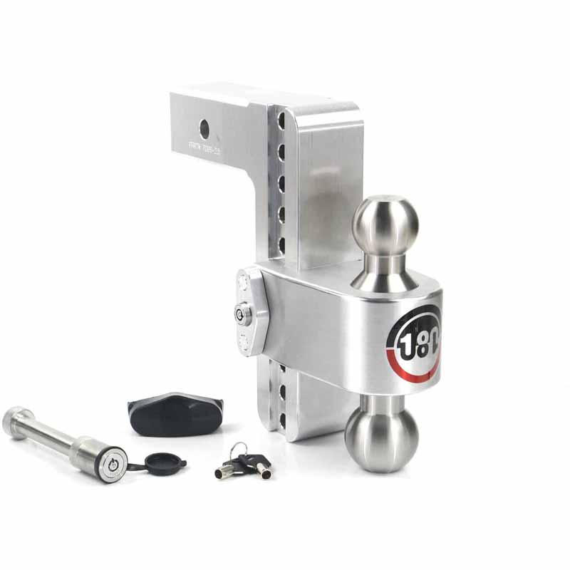 Weigh Safe 2.5" 180 Hitch Ss Combo Ball & Lock Pin- 8" Drop