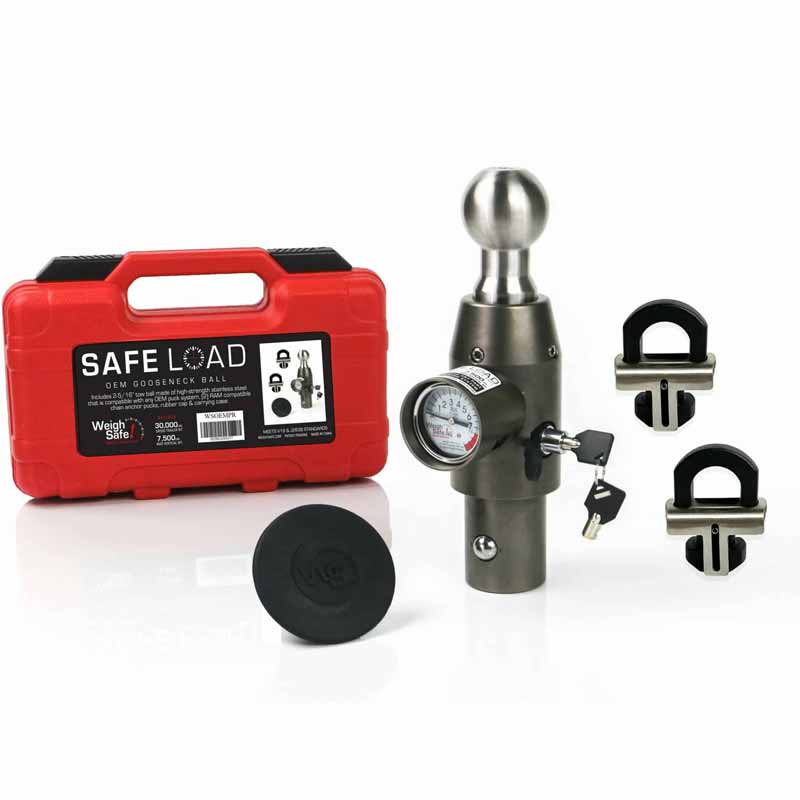 Weigh Safe Safe Load OEM Gooseneck Ball with Anchor Pucks — 2013-2025 Ram 2500/3500
