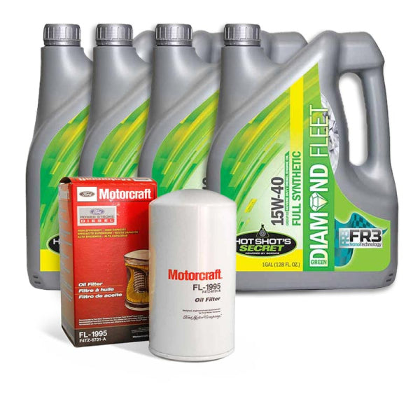 Ford 7.3L Power Stroke 15W-40 Oil Change Bundle (OE Oil Filter)
