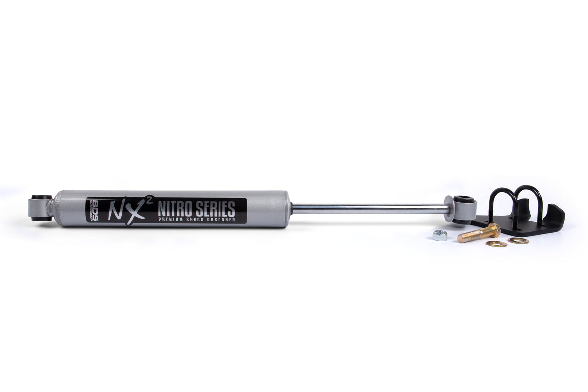 BDS Front Steering Stabilizer Kit - NX2 Series - 2005-2024 Ford F-250/F-350 4WD, 0-2 Inch Lift