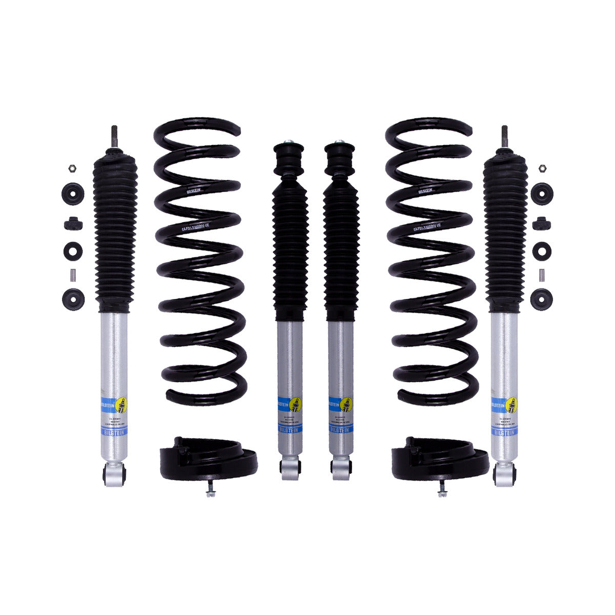 Bilstein B8 5100 Front and Rear Shock Package with Dual Steering Damper 4 Lifted — 2019-2023 Dodge/Ram 2500