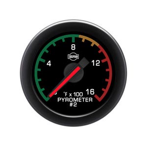 ISSPRO EV2 Pyrometer Gauge 0-1600F with Color Band — Universal Ford/ Dodge/ Ram/ Chevrolet/ GMC F-250 Super Duty/F-350 Super Duty