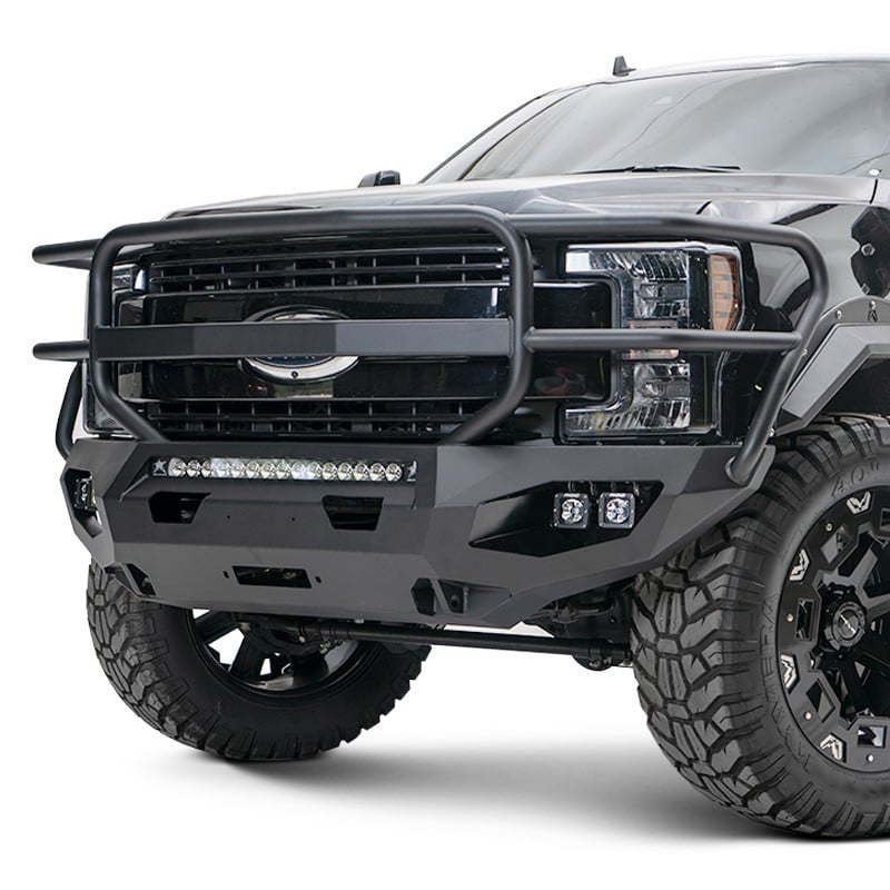 Fab Fours Matrix Front Bumper with Full Grille Guard - 2023-2026 Ford F-250/F-350