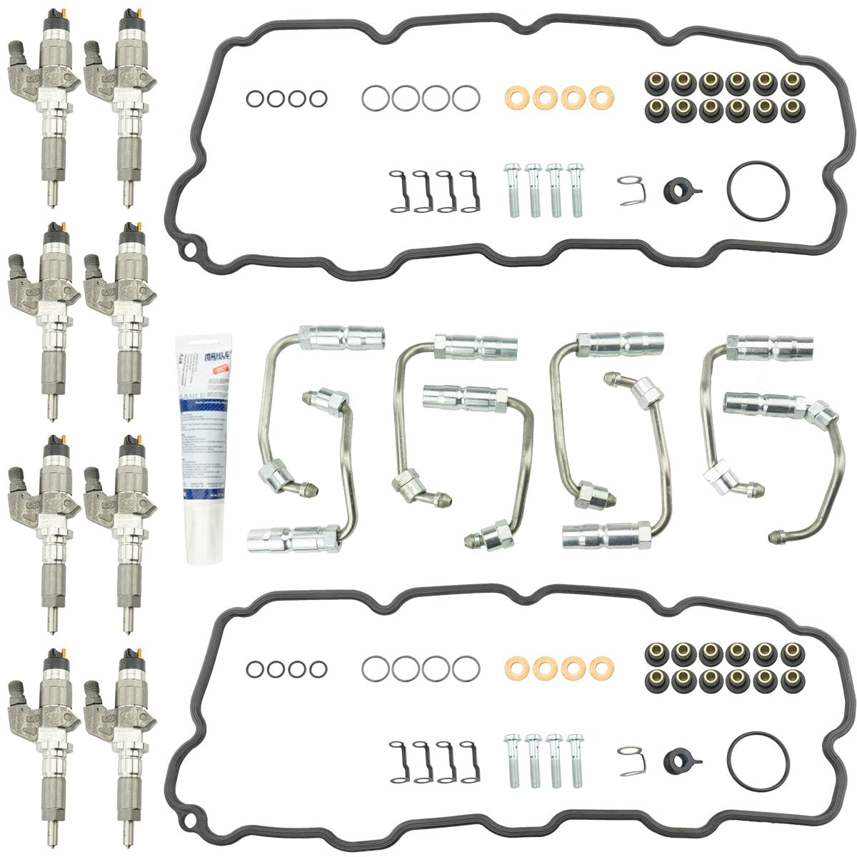 Industrial Injection New Injector Line Kit (Set of 8) — LB7