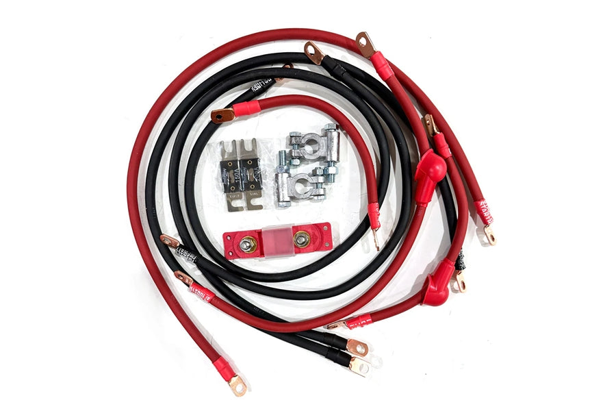 JeepCables Big 7 Battery Cable Kit - Straight Terminals - 1999-2003 Ford F-250/F-350 7.3L