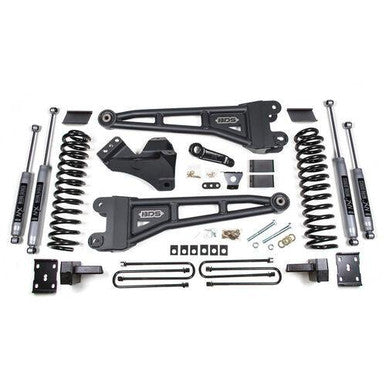 BDS Suspension 4WD 4 Radius Arm Lift Kit FOX 2.0 IFP PS Front FOX 2.0 IFP PS Rear — 2011-2016 Ford F-250/F-350
